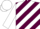 Silk - Maroon and White diagonal stripes, white sleeves, white cap