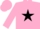 Silk - Pink, black star, pink cap