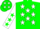 Silk - Ligth green body, white stars, white arms, ligth green stars, ligth green cap, white stars