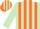 Silk - LIGHT GREEN and ORANGE STRIPES, light green sleeves, striped cap