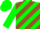 Silk - Green, brown diagonal stripes