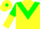 Silk - Yellow body, green chevron, green arms, yellow halved, yellow cap, green diamond
