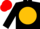 Silk - Black, gold ball, red cap