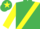 Silk - EMERALD GREEN, yellow sash and sleeves, emerald green cap, yellow star