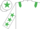 Silk - White, emerald green epaulets, stars on sleeves and star on cap