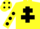 Silk - yellow, black cross of lorraine, black spots on sleeves and cap