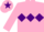 Silk - Pink, purple diamond hoop, pink sleeves, pink cap, purple star