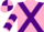 Silk - pink, purple cross sashes, pink sleeves, purple chevrons, pink cap, purple quarters