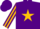 Silk - Purple, gold star stripe on sleeves