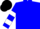 Silk - Periwinkle blue, white emblem, gray sleeves, white hoop