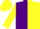 Silk - PURPLE and YELLOW HALVED, yellow sleeves and cap