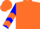 Silk - Orange, blue slvs, orange chevrons