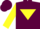 Silk - MAROON, yellow inverted triangle and sleeves, maroon cap