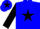 Silk - Blue body, black star, black arms, blue cap, black star