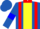 Silk - Royal blue, yellow stripe, red braces and collar, blue armlets