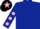 Silk - Dark blue, pink spots on sleeves, black cap, pink star