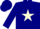 Silk - Navy blue, navy blue star frame on cream star