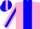 Silk - Pink, blue panel, blue 'mt'