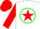 Silk - White, green circle, red star, red sleeves, green circle, red cap