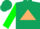 Silk - Hunter green, tan triangle, green sleeves