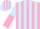 Silk - Pink, light blue stripes, light blue and pink halved sleeves, striped cap, pink peak