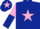 Silk - Dark blue, pink star, pink and dark blue halved sleeves, dark blue cap, pink star