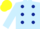 Silk - Light blue body, dark blue spots, light blue arms, yellow cap