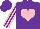 Silk - Purple, pink heart, pink stripes on sleeves