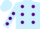 Silk - Light blue, purple dots