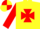 Silk - Yellow, red maltese cross and sleeves, quartered cap