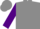 Silk - Grey, purple crosses, grey band on purple sleeves