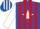 Silk - Royal blue, white star, red stripes on white sleeves