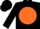 Silk - Black, orange 'luna racing' sun emblem, black sleeves, orange luna, orange cuffs