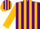 Silk - Purple, gold stripes on sleeves