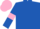 Silk - Royal blue, pink fleur de lys, armlets and cap