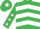 Silk - Emerald green, white chevrons, white stars on sleeves and star on cap