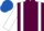 Silk - Maroon, white braces, white sleeves, royal blue cap