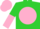 Silk - Lime green, pink ball, pink sleeves, lime and pink halved cap