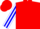 Silk - Red, white horseshoe, blue striped sleeves