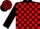 Silk - Black and red check, black sleeves