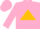 Silk - pink, gold triangle
