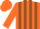 Silk - Orange and brown vertical stripes
