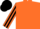 Silk - Orange, black stripe on sleeves, black cap