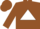 Silk - Brown, white triangle