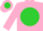 Silk - Pink, lime green ball