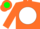 Silk - Orange, green 'a' on white ball