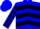 Silk - Blue, black inverted chevrons, blue stripe on black panel on sleeves, blue cap