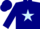 Silk - Navy, light blue crescent moon and star