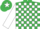 Silk - EMERALD GREEN and WHITE CHECK, white sleeves, emerald green cap, white star