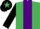 Silk - Emerald green, purple panel, black sleeves, black cap, emerald green star